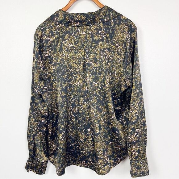 Evereve Sasha Satin Shirt Size Large - Picture 5 of 6